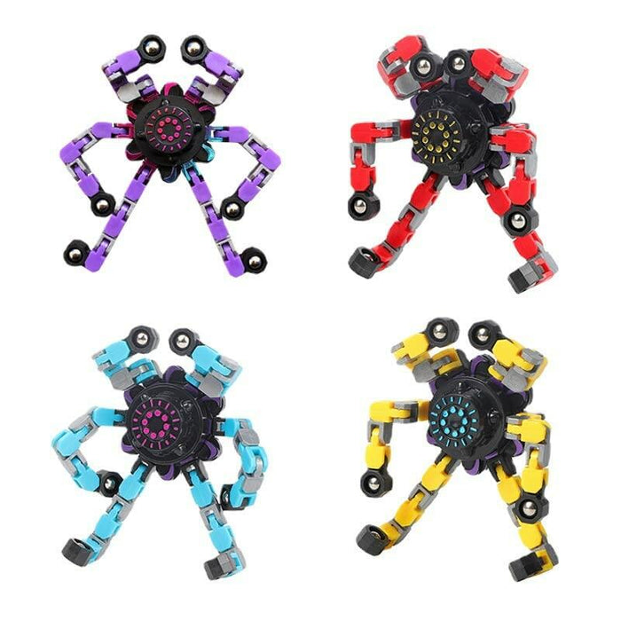 4pcs Deformation Fingertip Gyroscope Toys Stress Relief Fidget Toy Set by Deal US
