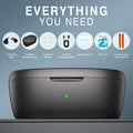 OTC Rechargeable Hearing Aids for Seniors Noise Cancellation In-Ear Black by Deal US