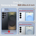 LOHASIC Samsung Galaxy S25 Ultra Case Magnetic Leather Wallet Purple by Deal US