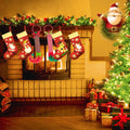 CMEECNE 3Pack Christmas Stockings Santa Snowman Reindeer Pattern Holiday Decor by Deal US