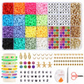 QUEFE 3800pcs Clay Beads Jewelry Making Kit 6mm 16 Colors Letter Beads by Deal US