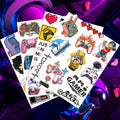 Gaming Temporary Tattoos 4 Sheets Colorful Gamer Party Favors Gift Idea by Deal US
