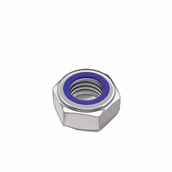 TESILANG M4 Nylon Insert Hex Lock Nuts 304 Stainless Steel Bright Finish 100pcs by Deal US