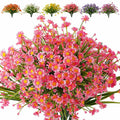 JOYGAR 8 Bundles Artificial Daisy Sunflowers UV Resistant Yellow Faux Flowers by Deal US
