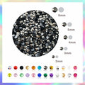 CLRDIVA Resin 3mm Transparent Coffee AB Flatback Rhinestones Bulk Gems by Deal US