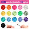 QUEFE 3800pcs Clay Beads Jewelry Making Kit 6mm 16 Colors Letter Beads by Deal US