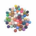 Alenybeby Silicone Pearl Beads 15mm 100pcs Round White Loose Beads by Deal US