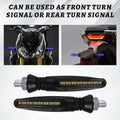 Lecctso 2PCS LED Motorcycle Running Brake Lights 12V Flowing Signal Blue by Deal US