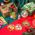 Capoda 24 Pack Clear Acrylic Christmas Ornaments with Red Ribbon Gold by Deal US