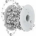 Ecally 250ft Plastic Beads Garland Chain Roll Silver Wedding Decor by Deal US