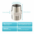 OFFO 3/4" Male NPT Threaded Nipple Adapter Stainless Steel 304 Pipe Fitting by Deal US