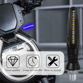 Lecctso 2PCS LED Motorcycle Running Brake Lights 12V Flowing Signal Blue by Deal US
