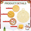 Capoda 24 Pack Clear Acrylic Christmas Ornaments with Red Ribbon Gold by Deal US