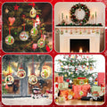 Capoda 24 Pack Clear Acrylic Christmas Ornaments with Red Ribbon Gold by Deal US