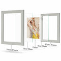 Anozie Floating Picture Frames 6x8 Grey Clear Dried Flower 2 Pack by Deal US