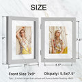 Anozie Floating Picture Frames 6x8 Grey Clear Dried Flower 2 Pack by Deal US