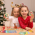 Capoda 24 Pack Clear Acrylic Christmas Ornaments with Red Ribbon Gold by Deal US