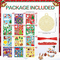 Capoda 24 Pack Clear Acrylic Christmas Ornaments with Red Ribbon Gold by Deal US