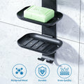MAYZOLOP Soap Dish Holder Shower Wall Mount with 2 Hooks Bathroom by Deal US