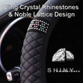 Bling Soft Leather Steering Wheel Cover Colorful Rhinestones 15 Inch by Deal US