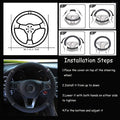 Bling Soft Leather Steering Wheel Cover Colorful Rhinestones 15 Inch by Deal US
