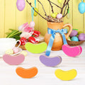 WATINC 6PCS Easter Jelly Beans Tiered Tray Decor Colorful Wooden Sign by Deal US