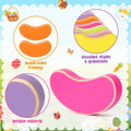WATINC 6PCS Easter Jelly Beans Tiered Tray Decor Colorful Wooden Sign by Deal US