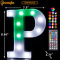 Pooqla Light Up Letters with Remote 34 Colors RGB LED Battery Operated P by Deal US