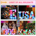 Pooqla Light Up Letters with Remote 34 Colors RGB LED Battery Operated P by Deal US