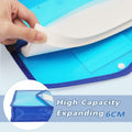 Zentiky A4 Plastic File Folders 5Pcs Expanding Snap Closure Transparent by Deal US