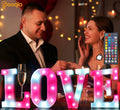 Pooqla Light Up Letter O LED Marquee Light RGB Color Changing 34 Colors Remote by Deal US