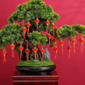 Yuumluo Red Lanterns 16 Pcs Mini Plastic Hanging Lanterns 1.97"x2.17" by Deal US