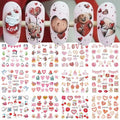 Valentines Day Nail Stickers 12 Sheets Heart Lip Flower Nail Art Pink by Deal US