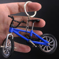 Blue Mini Bike Keychains Set of 3 Alloy Plastic Detachable Wheels Keyrings by Deal US