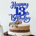 Sleyberoy Happy 16th Birthday Cake Topper Glitter Deep Blue 1 PCS by Deal US