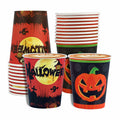 Crumya Pumpkin Disposable Paper Cups 9oz Halloween Party Supplies 40pcs by Deal US