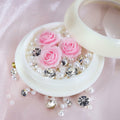Valentine's Day Pink Flower 3D Nail Art Charms Pearls Rhinestones 1 Box by Deal US