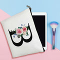 Flower Letter V Makeup Bag Alphabet Initial Cosmetic Birthday Gift Women by Deal US