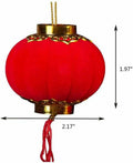 Yuumluo Red Lanterns 16 Pcs Mini Plastic Hanging Lanterns 1.97"x2.17" by Deal US