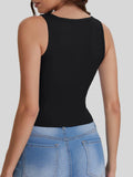 Bloggerlove Womens Summer Crop Ribbed Knit Tank Top Black Size S by Deal US