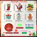 Diamond Art Hanging Swirl Decorations Xmas Gingerbread Snowman 6Pcs by Deal US