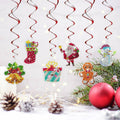 Diamond Art Hanging Swirl Decorations Xmas Gingerbread Snowman 6Pcs by Deal US
