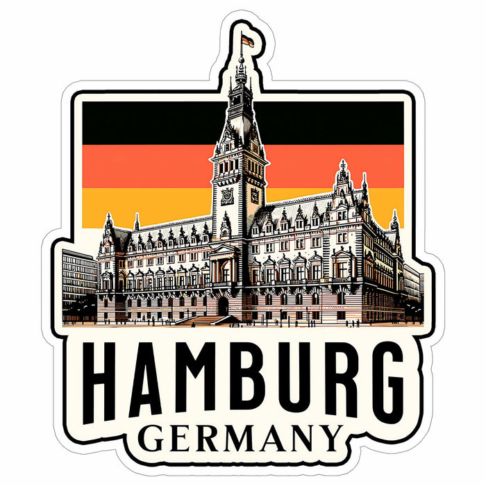Hamburg Germany Travel Sticker 4 Inch Waterproof Vinyl Decal Durable by Deal US