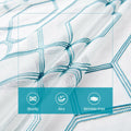 WANSOUL Blue Pattern Sheer Curtains 2 Panels 84in Teal Blue Moroccan Design by Deal US