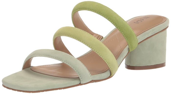 NYDJ Giacomo Block Heel Dress Sandal Suede Pale Green Size 8 by Deal US