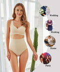 FINETOO Tummy Control High Waisted Shapewear Briefs Plus Size S Nude by Deal US