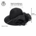 Kentucky Women Organza Sun Hat with Bow Black Wedding Tea Party Fascinator by Deal US