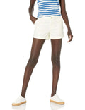Essentials Women's Mid-Rise Slim-Fit 3.5 Inch Shorts Cream Size 14 by Deal US