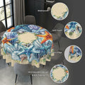 YETTA YANG Scandinavian Gnome Christmas Waterproof 60in Round Tablecloth by Deal US