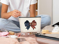 BARPERY 4th of July Coquette Makeup Bag Red White Blue Accessories Bow by Deal US